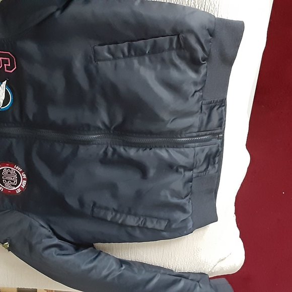 Varsity Bomber Jacket (Navy) - Picture 2 of 5